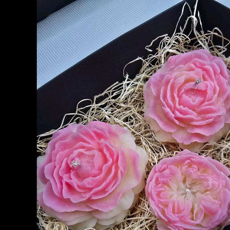 Soy Wax Rose Candle Gift Box - Scent Fresh Rose, Decorative Gift for Any Occasion