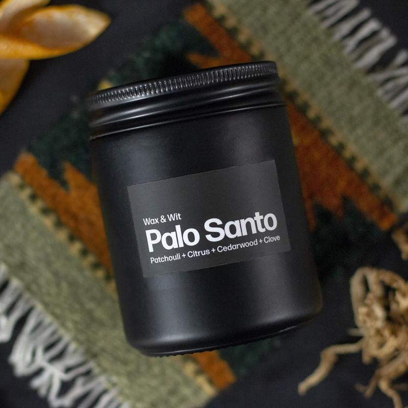 Wax & Wit Palo Santo Candle, Candles for Men, Gifts for Men, Masculine Candles, Man Candles - 9Oz Gass Jar
