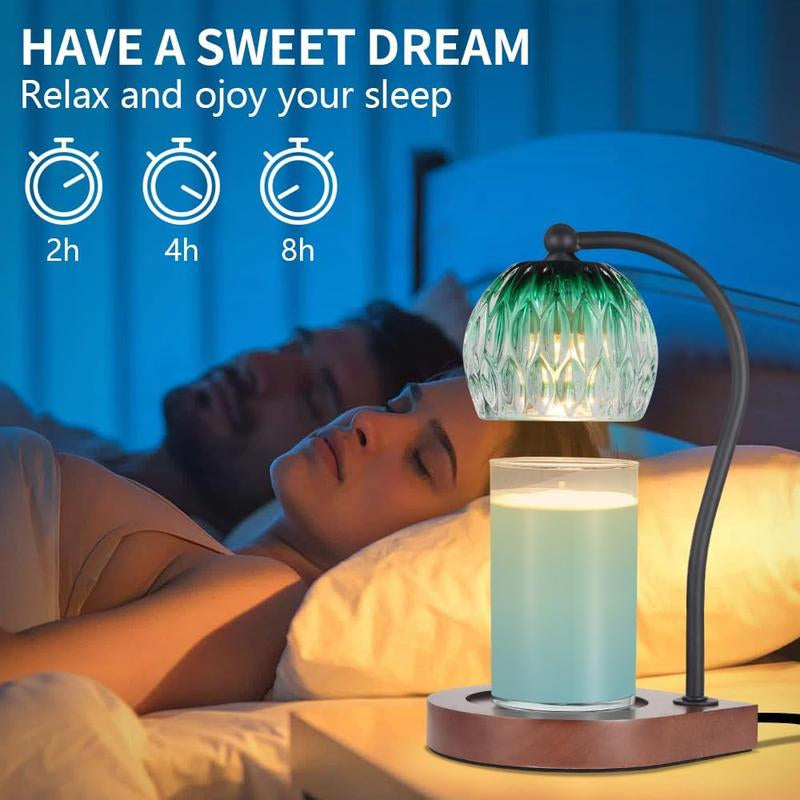 Dimmable Candle Warmer Lamp with Timer for Scented Jar Candles Electric Candle Wax Melt Warmer Suitable for Bedroom New Home Decor Christmas Birthday Gifts for Women Mom(With 2 Bulbs), Springtok