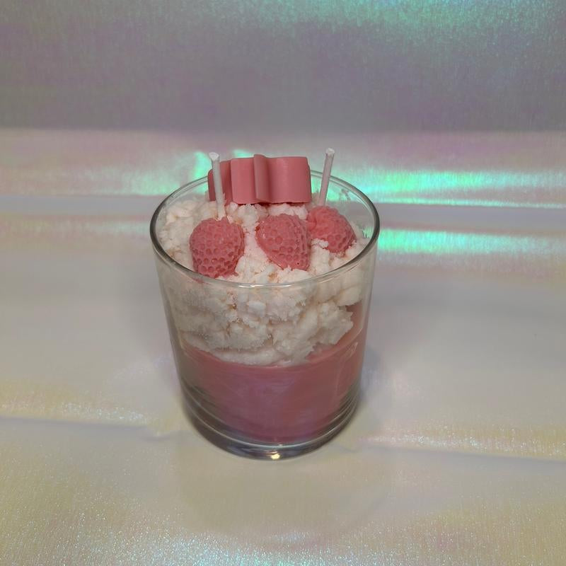 Strawberry Soy Candle – Fresh Fruit Scented, Non-Toxic Soy Wax for Cozy Room Decor | Relaxing Sweet Candle with Lavender Undertones