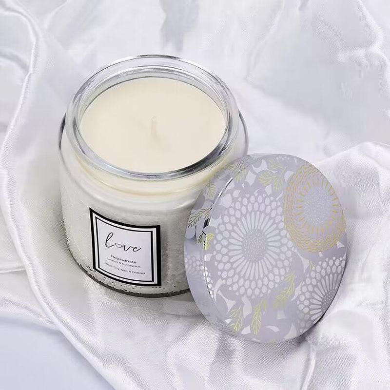 Home Scented Candles Gifts, Burning, All Natural Soy Candles, Coconut Lavender and Lemon Eucalyptus Scents, Home Decor, Valentine'S Day