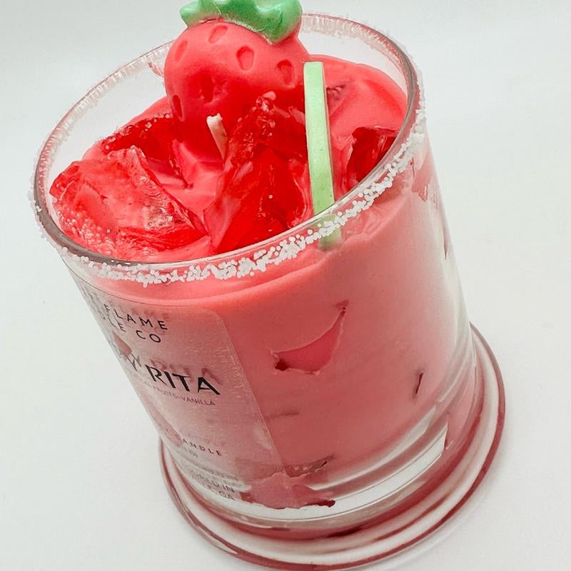 Berry Rita Margarita Gel Wax Candle – Realistic Cocktail Candle | Fruit-Scented Candle for Home Bar & Decor | 11oz Drink-Inspired Ornament