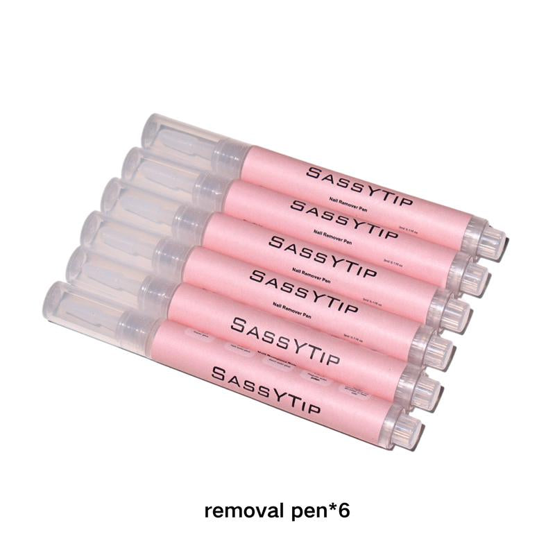 SASSYTIP Nail Glue Remover Pen – Acetone-Free Press-On Nail Glue Remover | 3ml Click & Remove Pen for Fake Nail Debonding