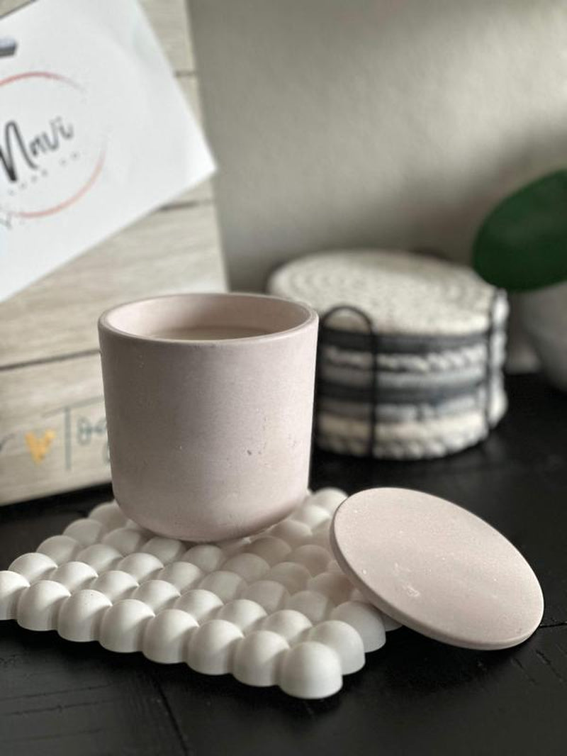 9Oz Cement Candles, Coconut Apricot Wax, Decoration, Decor