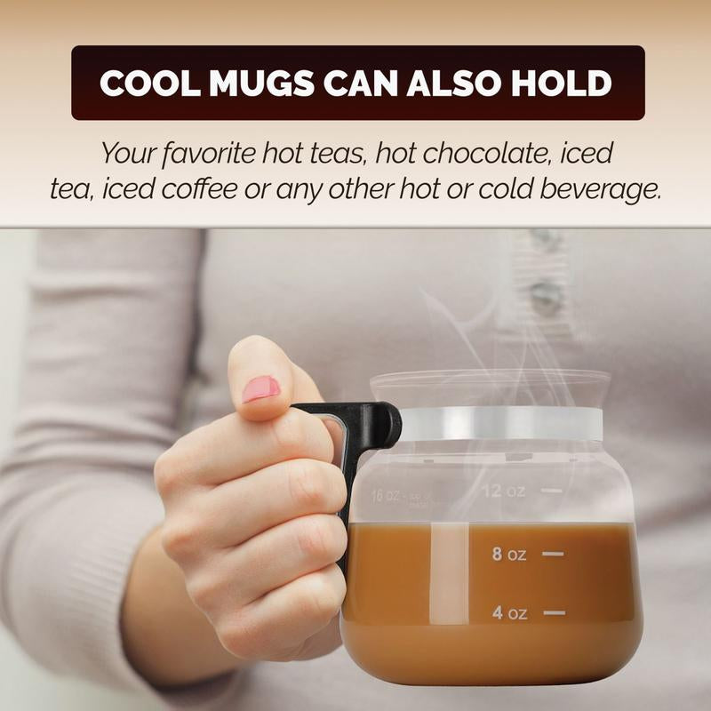16 oz Glass Coffee Pot Mug – Mini Carafe-Style Novelty Mug with Sip Lid | Funny Gift for Coffee Lovers & Office Desk Must-Have