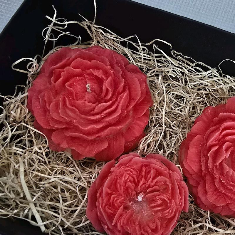 Soy Wax Rose Candle Gift Box - Scent Fresh Rose, Decorative Gift for Any Occasion
