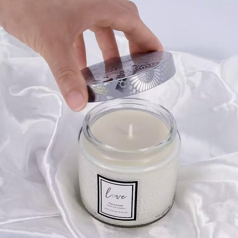 Home Scented Candles Gifts, Burning, All Natural Soy Candles, Coconut Lavender and Lemon Eucalyptus Scents, Home Decor, Valentine'S Day