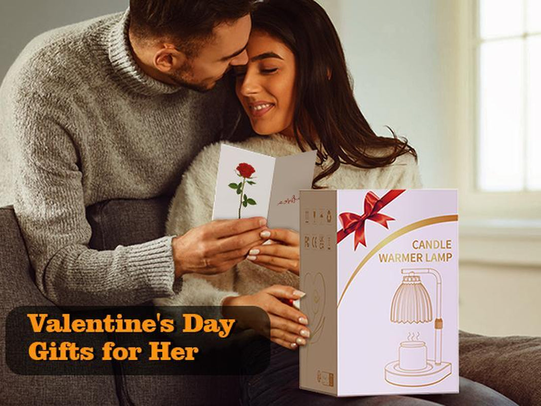 Candle Warmer Lamp with Timer: Remote Control Dimmable Desk Lamp, for Scented Candle Jar Gift for Women Vintage Home Decor Adjustable Height Dimmable Light Electric Melter with 2 Bulbs, Candle Heater，Father'S Day Gifts