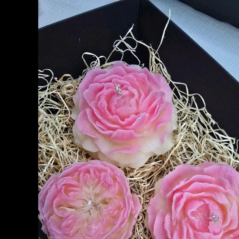 Soy Wax Rose Candle Gift Box - Scent Fresh Rose, Decorative Gift for Any Occasion
