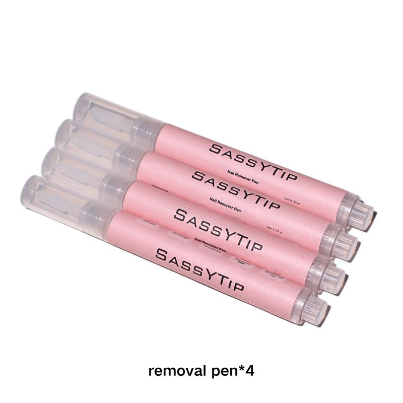 SASSYTIP Nail Glue Remover Pen – Acetone-Free Press-On Nail Glue Remover | 3ml Click & Remove Pen for Fake Nail Debonding