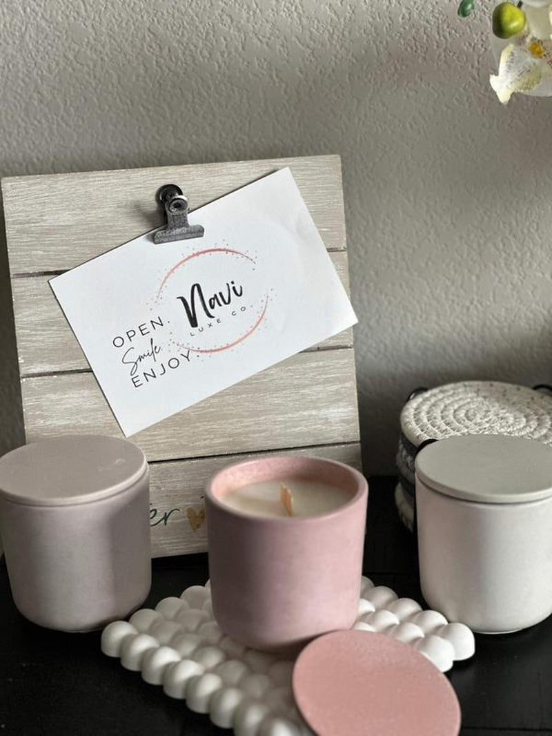 9Oz Cement Candles, Coconut Apricot Wax, Decoration, Decor