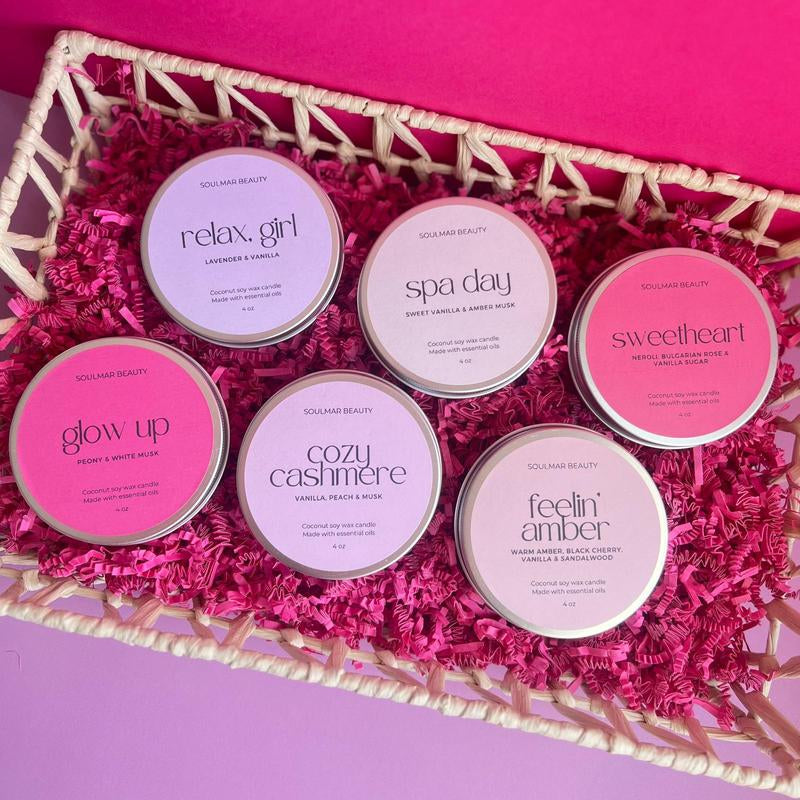 Candle Tins 4Oz Coconut Soy Wax - Cozy Fall & Autumn Scents / Home Fragrances, Decor, Freshener