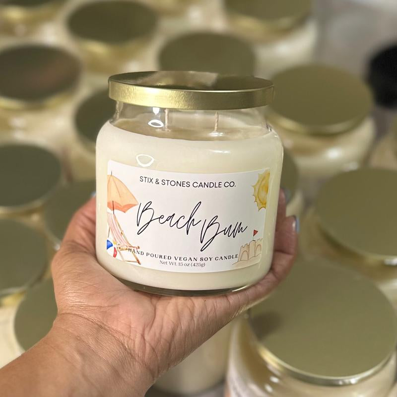 Beach Bum Toxin Free Candle | Chemical Free Home Fragrance | Mother’S Day | Handmade Birthday Gift