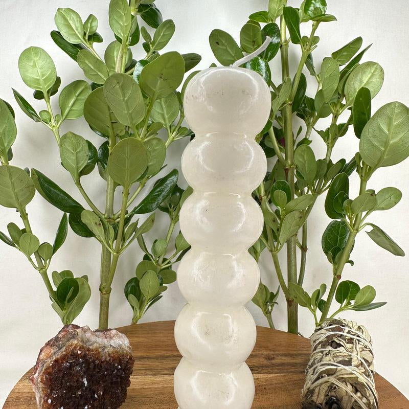 White 7 Knobs Figure Candle