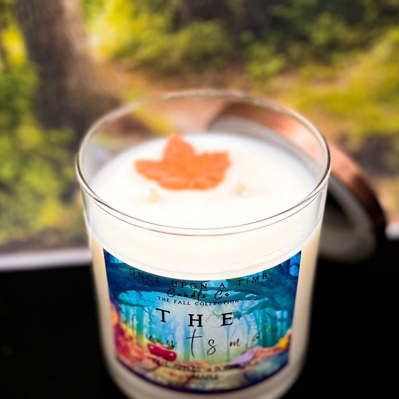 The Huntsman Soy Wax Candle – Apples, Bourbon & Maple Scent | Fall Candle Inspired by Snow White | 10oz & 6oz Rustic Jar/Tin Options
