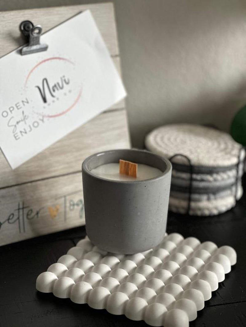 9Oz Cement Candles, Coconut Apricot Wax, Decoration, Decor