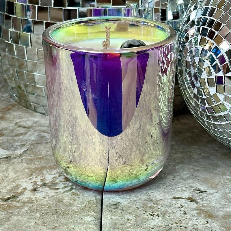 Moonflower Soy Moonstone Crystal Candle Decor