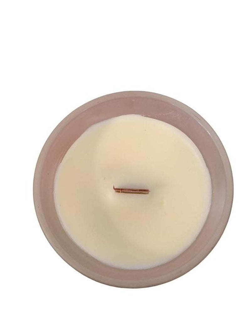 Thankful 14 Oz Soy Candle in Frosted Container W/Bamboo Lid