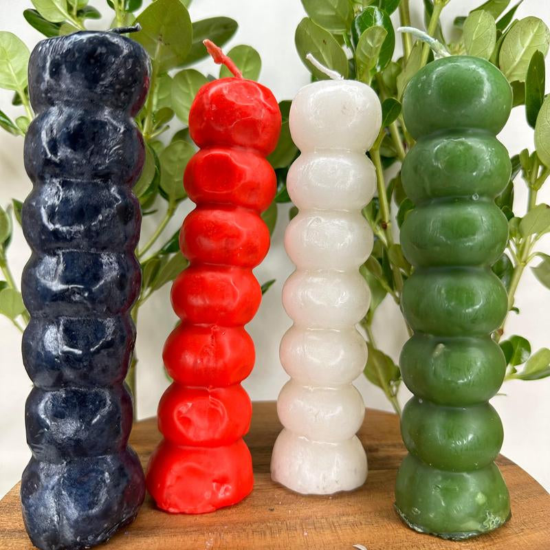 White 7 Knobs Figure Candle