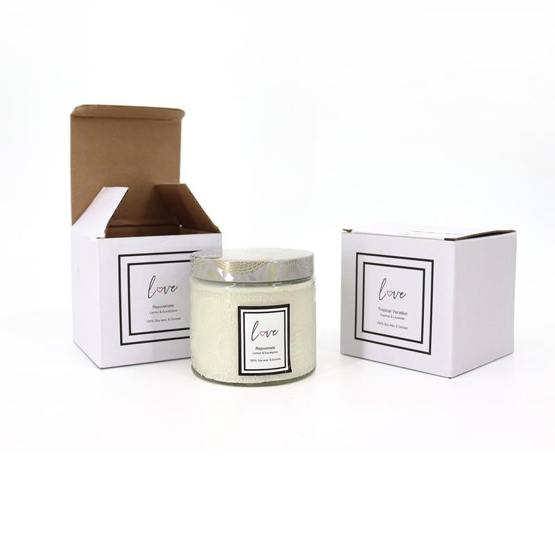 Home Scented Candles Gifts, Burning, All Natural Soy Candles, Coconut Lavender and Lemon Eucalyptus Scents, Home Decor, Valentine'S Day