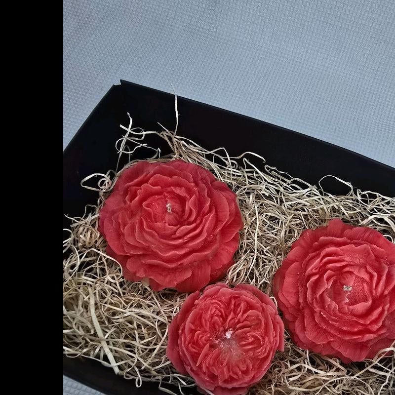 Soy Wax Rose Candle Gift Box - Scent Fresh Rose, Decorative Gift for Any Occasion