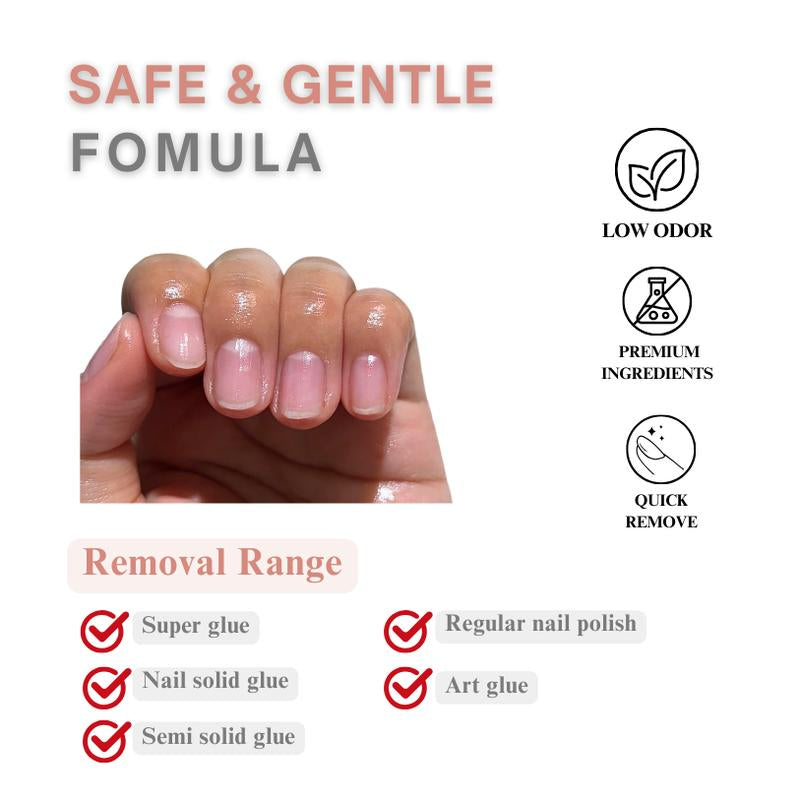 SASSYTIP Nail Glue Remover Pen – Acetone-Free Press-On Nail Glue Remover | 3ml Click & Remove Pen for Fake Nail Debonding