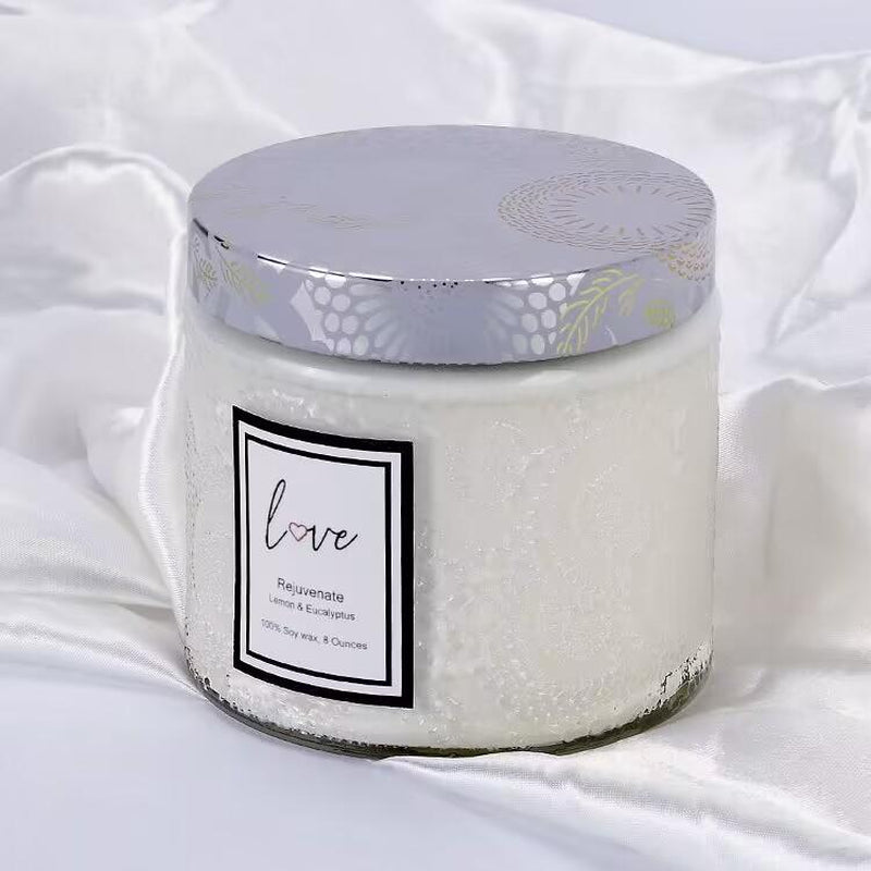 Home Scented Candles Gifts, Burning, All Natural Soy Candles, Coconut Lavender and Lemon Eucalyptus Scents, Home Decor, Valentine'S Day