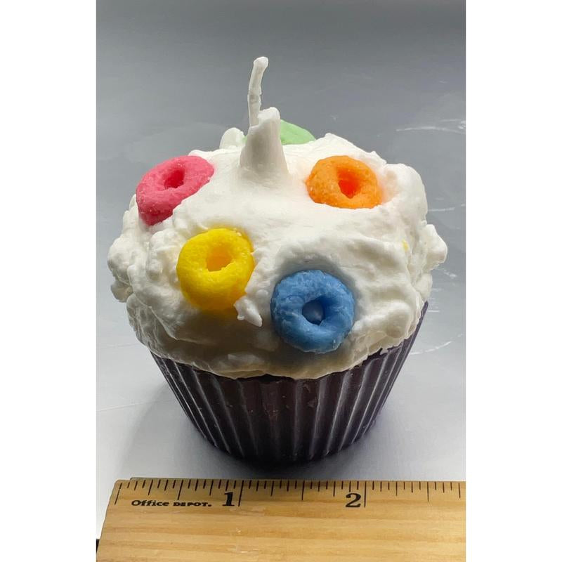Froot Loops Scented Cupcake Candle